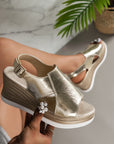 Flat Buckle Sponge Cake Thick Sole Beach Sandals For Women