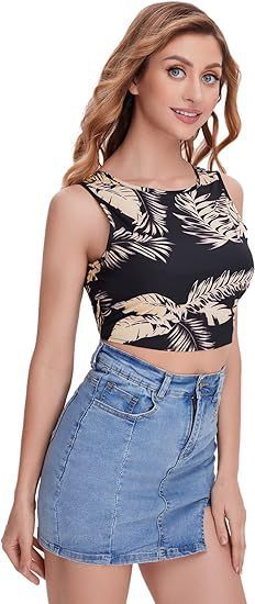 Bohemian Sleeveless Backless Lace-up Cropped Tank Top