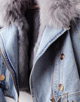 Detachable Fur Denim Jacket