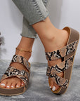 Woven Cross-strap Slippers Summer Platform Sandals Women Flat Beach Shoes