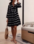 Summer Flared Sleeves V-neck Dress