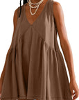 Women's Casual Vest Pocket Pleated Dress