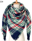 European And American Autumn And Winter Plus-sized Double-sided Qicaigei Scarf Women's Shawl