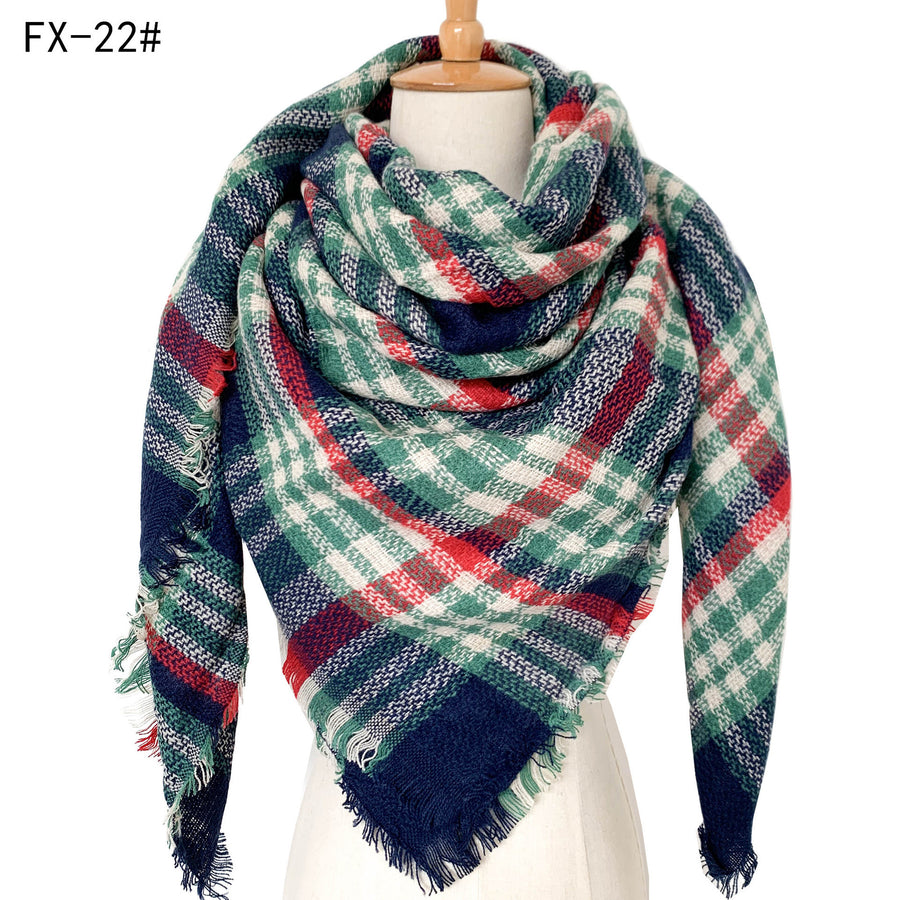 European And American Autumn And Winter Plus-sized Double-sided Qicaigei Scarf Women's Shawl