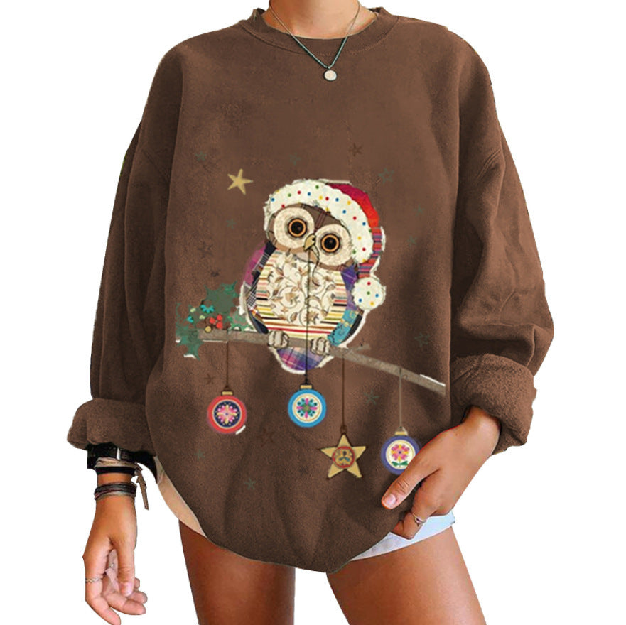 Christmas Elk Owl Sweater