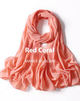 Pure Color Pearl Chiffon Scarf Headcloth Veil Chiffon Scarf