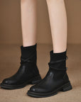 Retro Platform Knitted Martin Boots For Women