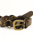 Vintage Belts For Both Men And Women With Handsome Riveted Metal Buckle Punk Hip Hop Fashion Accessories