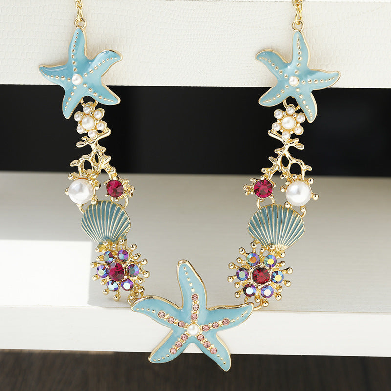 Fashion Starfish Shell Clavicle Chain Female