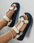 Velcro Beach Shoes Thick-soled Color Matching Strap Sandals Thnic Style Shoes Women