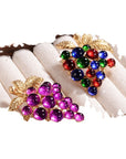 Retro Style Colorful Purple Grape Shape Brooch