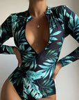 New One-piece Zipper Bikini Swimsuit