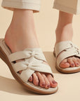 Summer Flat Plus Size Soft Bottom Non-slip Tendon Bottom Soft Leather Sandals