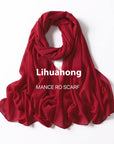 Pure Color Pearl Chiffon Scarf Headcloth Veil Chiffon Scarf