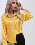 Solid Color Satin Shirt