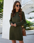 Round Neck Long Sleeve Women's Dress Sweater