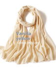 Pure Color Pearl Chiffon Scarf Headcloth Veil Chiffon Scarf