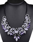 Diamond Alloy Flower Necklace For Women