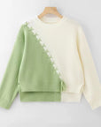 Women's Cashmere Color Matching Sweater