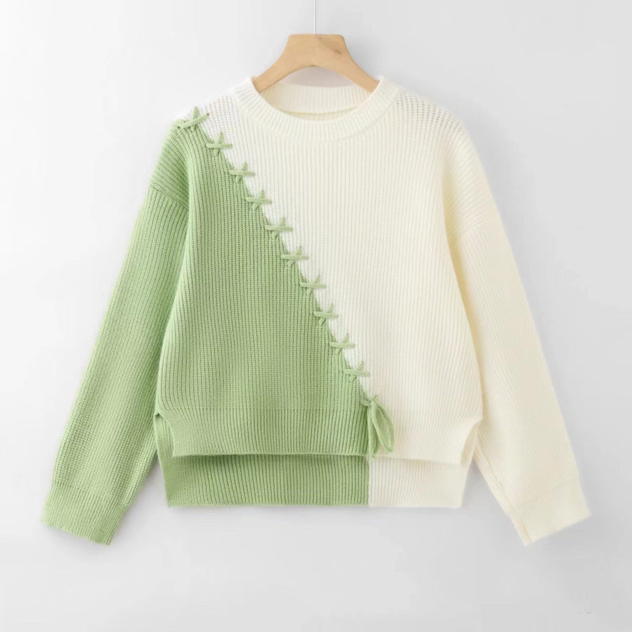 Women's Cashmere Color Matching Sweater