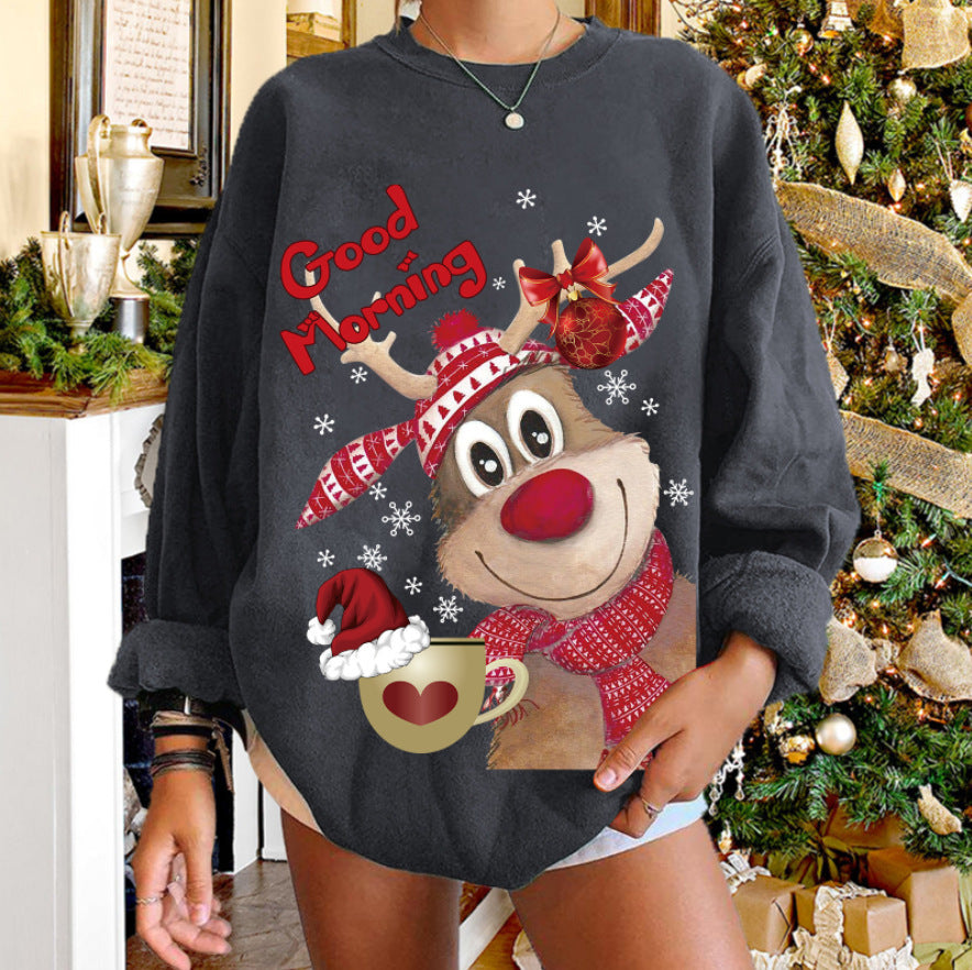 Christmas Elk Owl Sweater