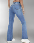 Women's High Waist Straight Slim Fit All-match Stretch Jeans