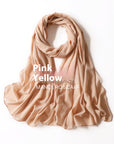 Pure Color Pearl Chiffon Scarf Headcloth Veil Chiffon Scarf