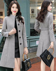 Fashion Slim-fitting Loose Woolen Coat Women