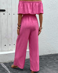 Women's Fashion Off-shoulder Solid Color Jumpsuit