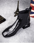 Flat Square Head Ankle Boots