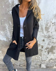 Casual Hooded Single-Breasted Cardigan