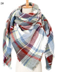 European And American Autumn And Winter Plus-sized Double-sided Qicaigei Scarf Women's Shawl