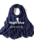 Pure Color Pearl Chiffon Scarf Headcloth Veil Chiffon Scarf