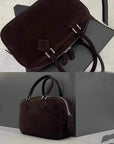 Frosted Suede Portable Shoulder Messenger Bag