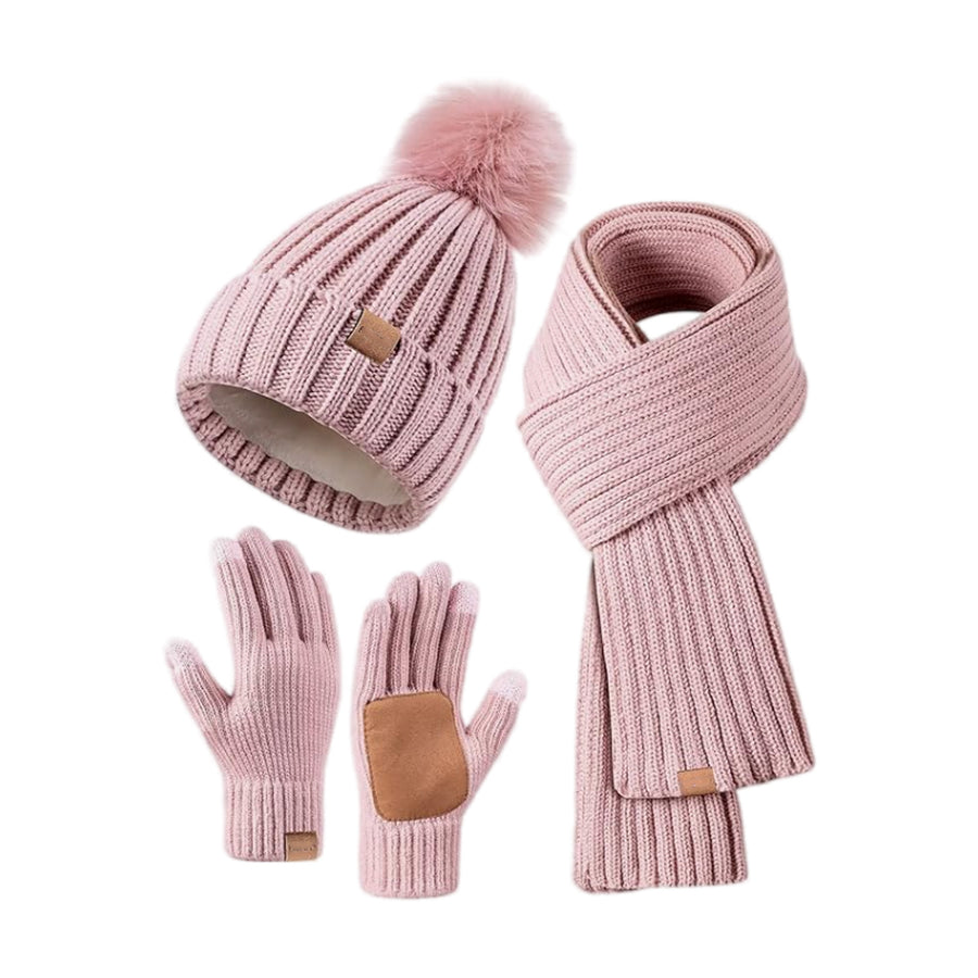 Knitted Hat, Gloves & Scarf