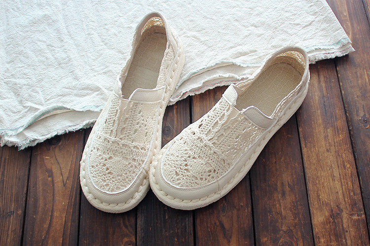 Cotton And Linen Art Summer Retro Super Soft Bottom Breathable Mesh Shoes