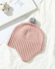 Children's Hat Woolen Cap Male And Female Baby Ear Protection Fluffy Ball