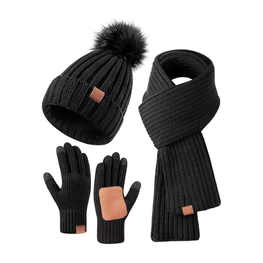 Knitted Hat, Gloves & Scarf