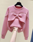 Fashionable Diamond Bow Sweater