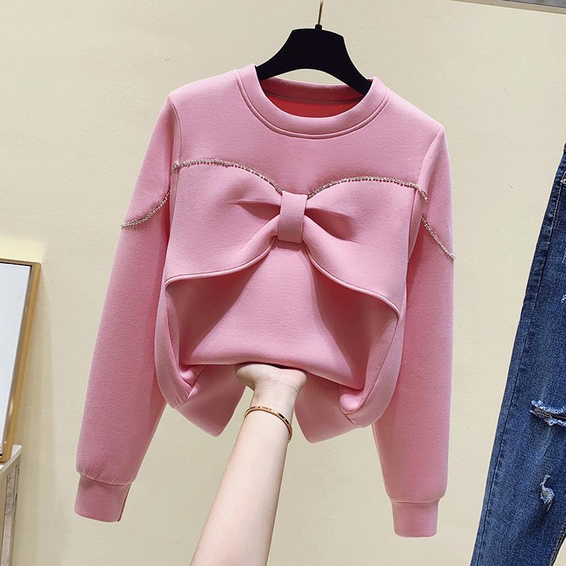 Fashionable Diamond Bow Sweater