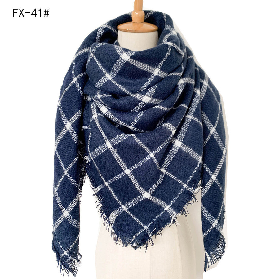 European And American Autumn And Winter Plus-sized Double-sided Qicaigei Scarf Women's Shawl