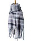 Winter Thickened Circle Yarn Striped Scarf Shawl