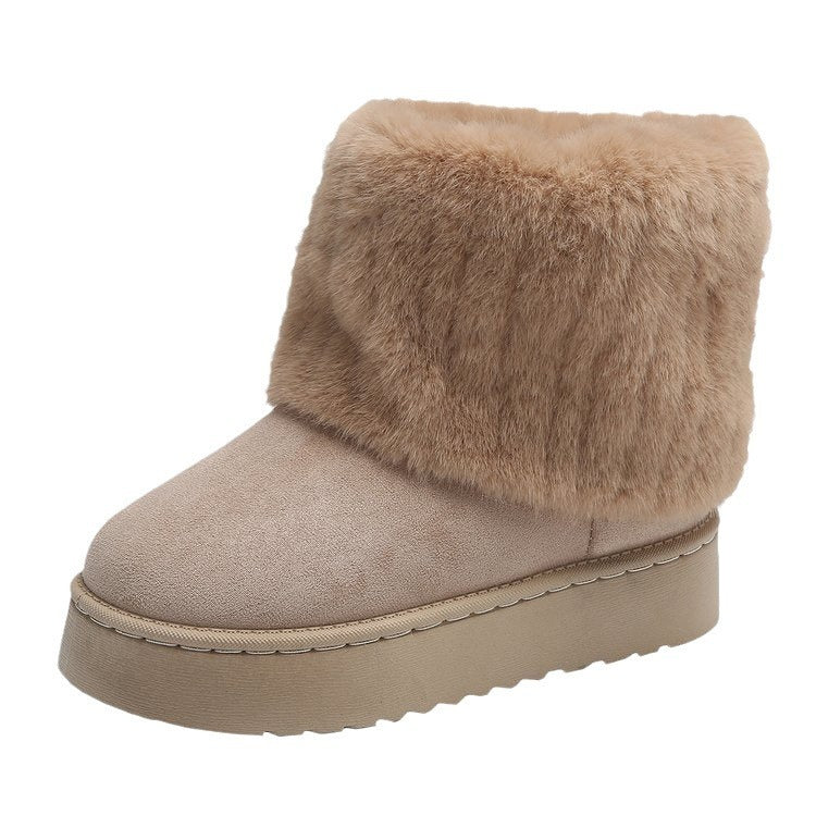 Thick-soled Plush Snow Boots