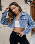 New Denim European And American Loose Hole Casual Denim Jacket For Women