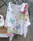 Fashion Women's Shirt Landscape Printing