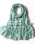 Pure Color Pearl Chiffon Scarf Headcloth Veil Chiffon Scarf