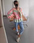 Women's Fall Slim Fit Positioning Printed Long-sleeved Shirt