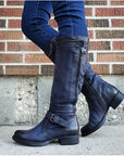 Low Heel High Leg Boots