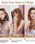 Automatic Curling Iron Air Curling Flat Iron Magic Wand Wave Styling Automatic Rotating Curling Wand Salon Styling