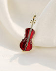 Light Luxury Cold Style Violin Brooch Pin